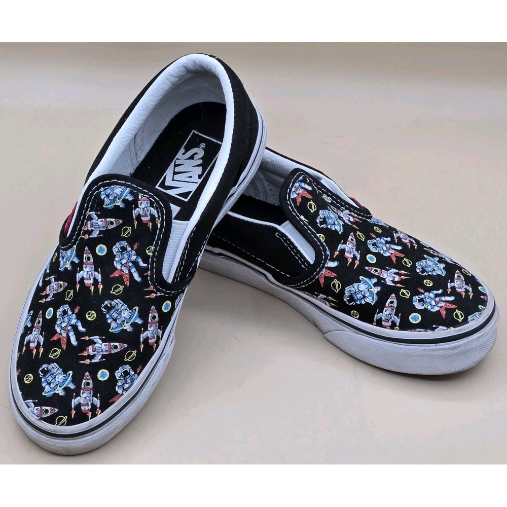 VANS Classic Slip-On V Low‎ DJ Rocket Jam Shoes Kids Size 1.0 Space Shuttle